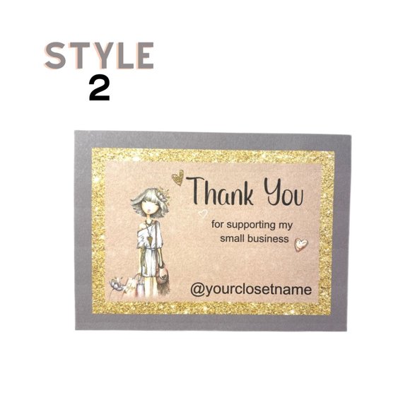 Poshmark Thank You Card - Set of 100 Online Boutique Packaging Card - Thank You - Picture 6 of 12